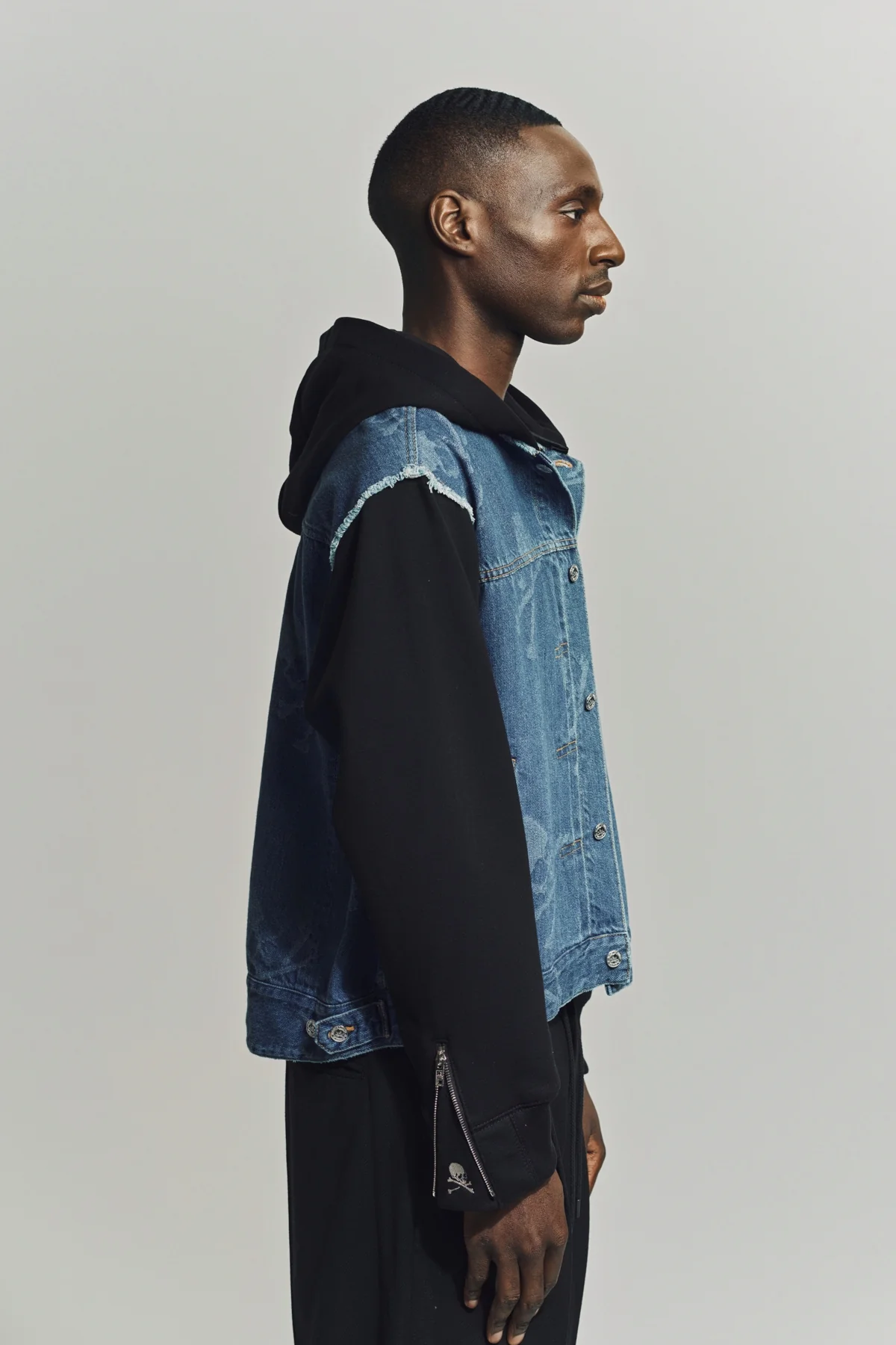 MASTERMIND | HOODED MONOGRAM DENIM JACKET - Image 5