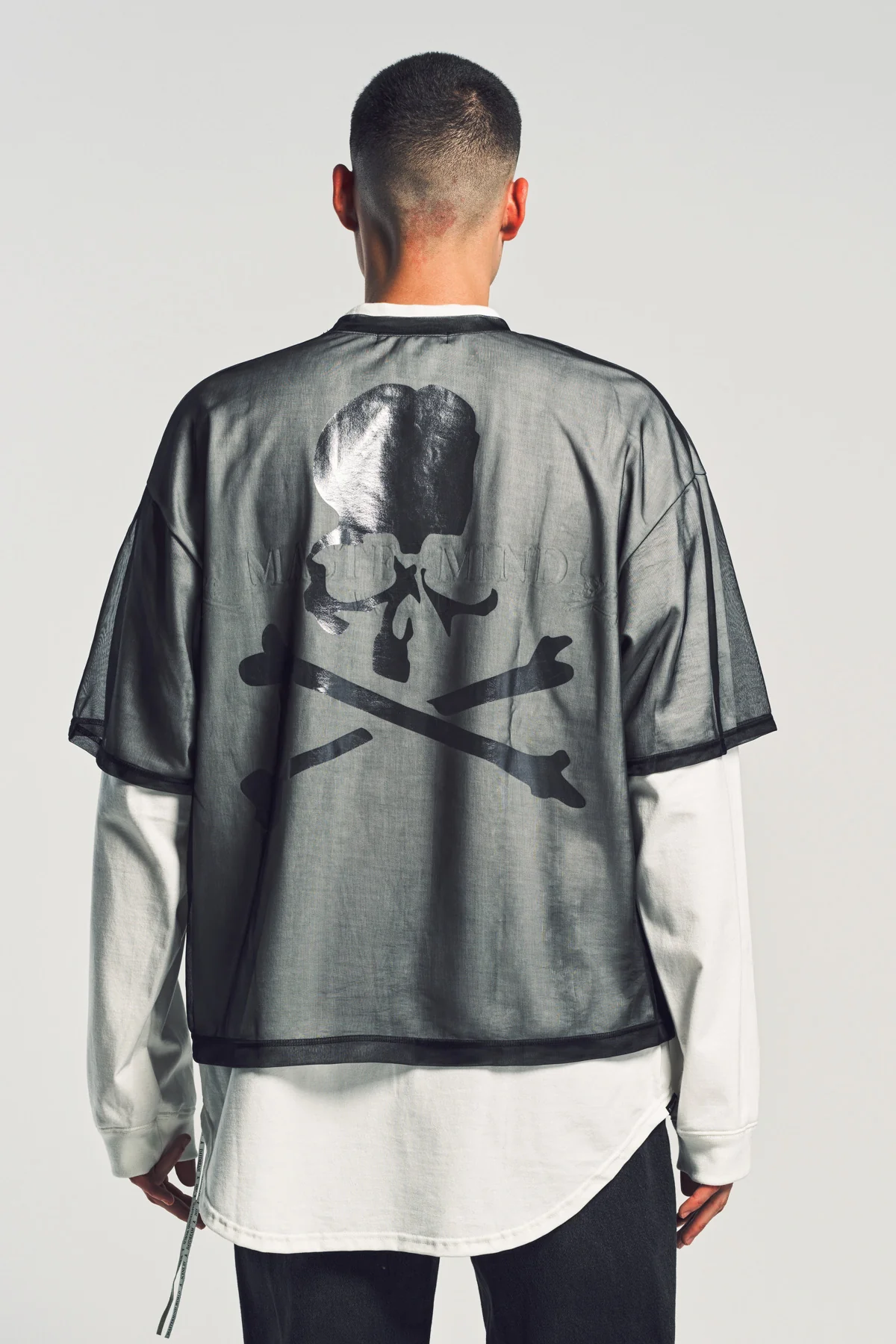MASTERMIND | SHEER LAYERED LONG SLEEVE TEE - Image 3