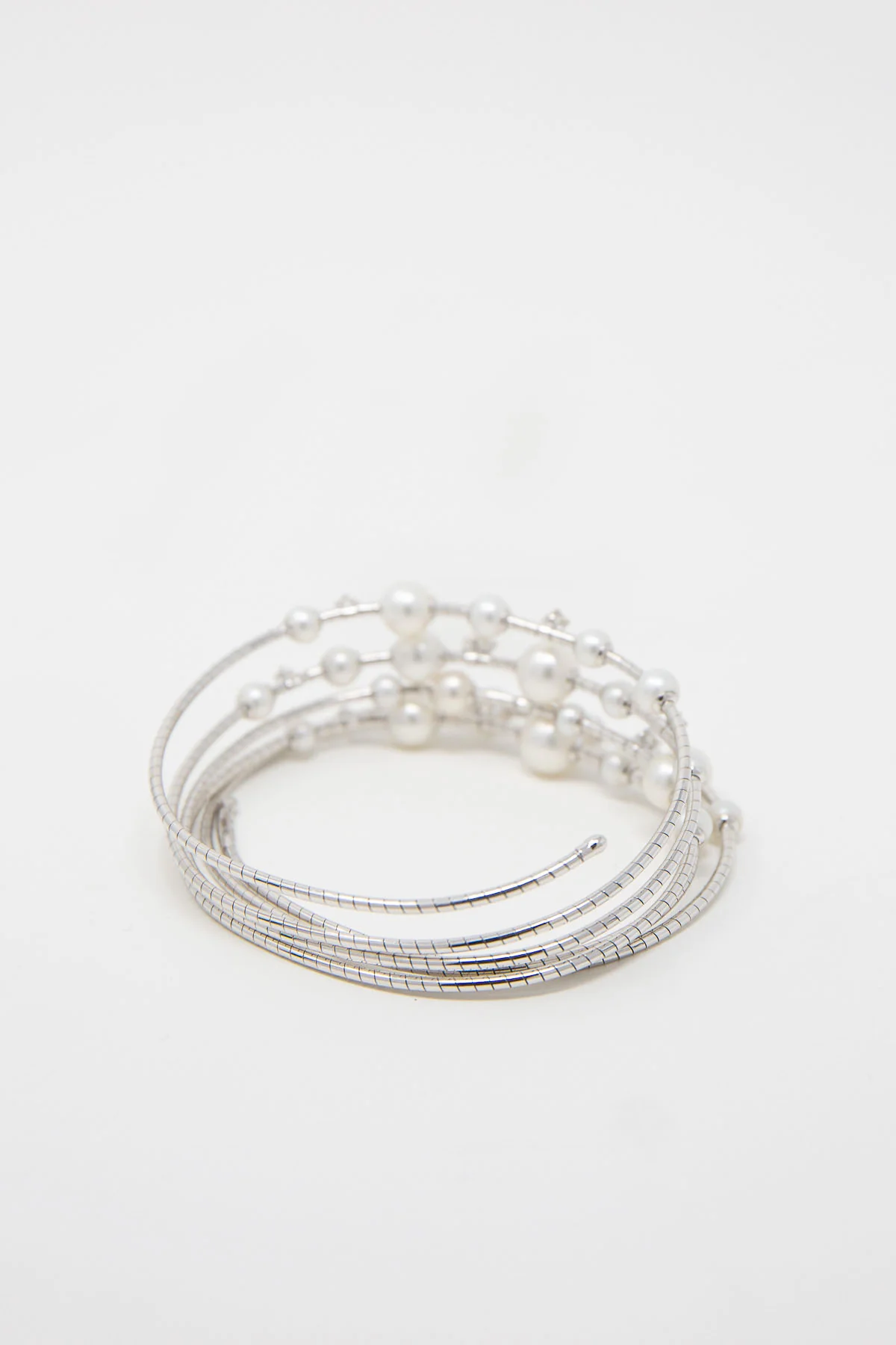 MATTIA CIELO | 18K WHITE GOLD & TITANIUM DIAMOND & PEARL BRACELET - Image 4