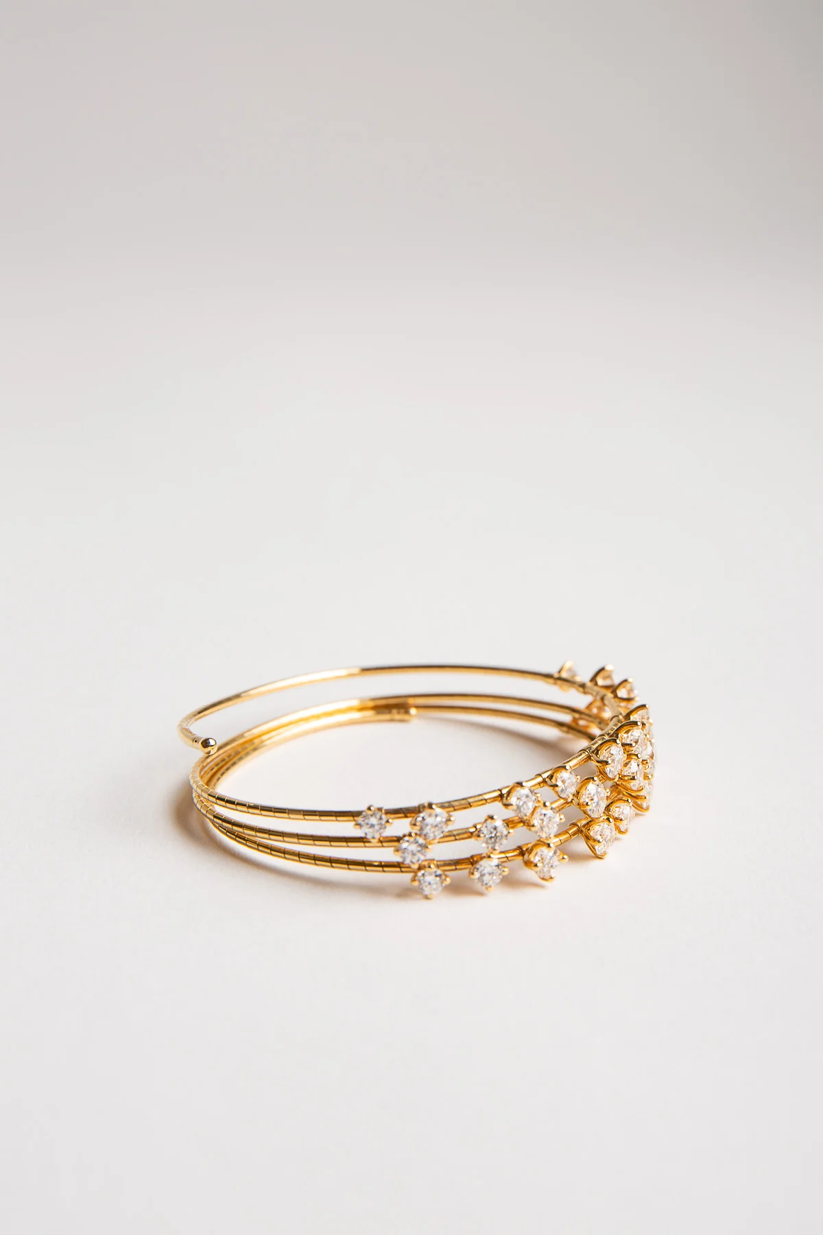 MATTIA CIELO | YELLOW GOLD DIAMOND SPIRAL BRACELET - Image 3