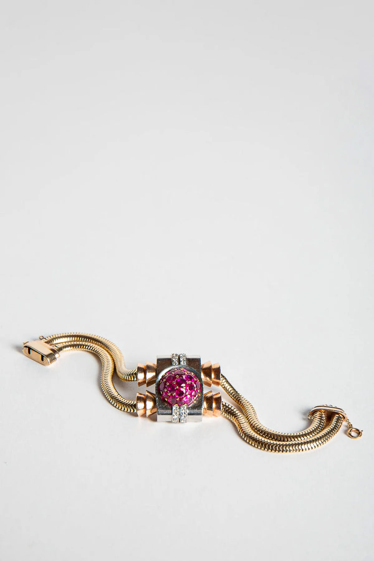 MAXFIELD PRIVATE COLLECTION | 1940'S RUBY & DIAMOND WATCH