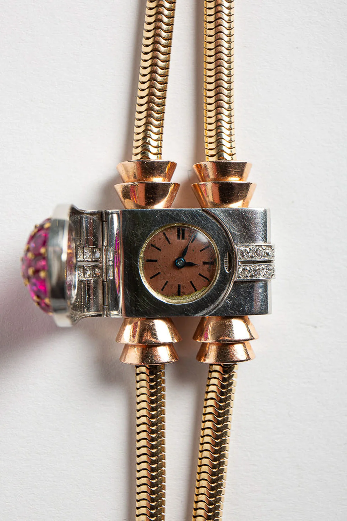 MAXFIELD PRIVATE COLLECTION | 1940'S RUBY & DIAMOND WATCH - Image 2