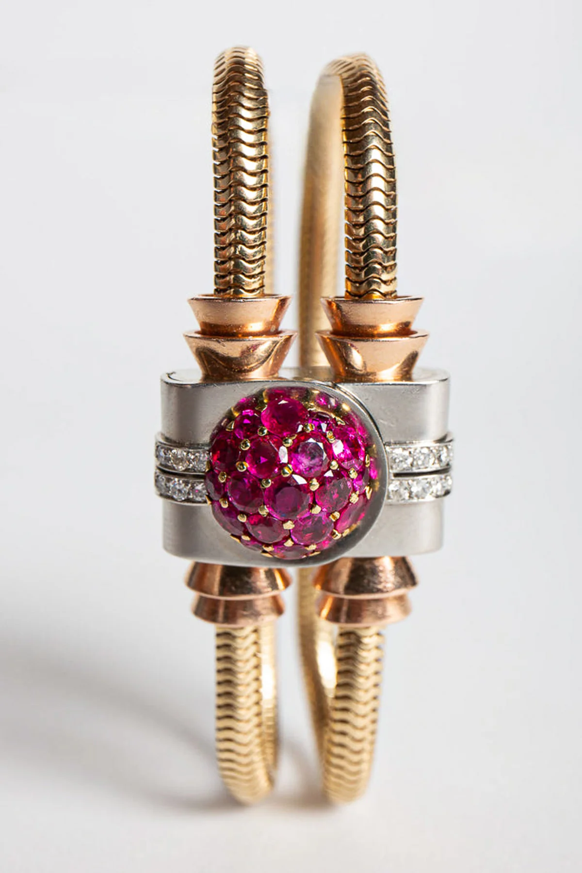 MAXFIELD PRIVATE COLLECTION | 1940'S RUBY & DIAMOND WATCH - Image 4