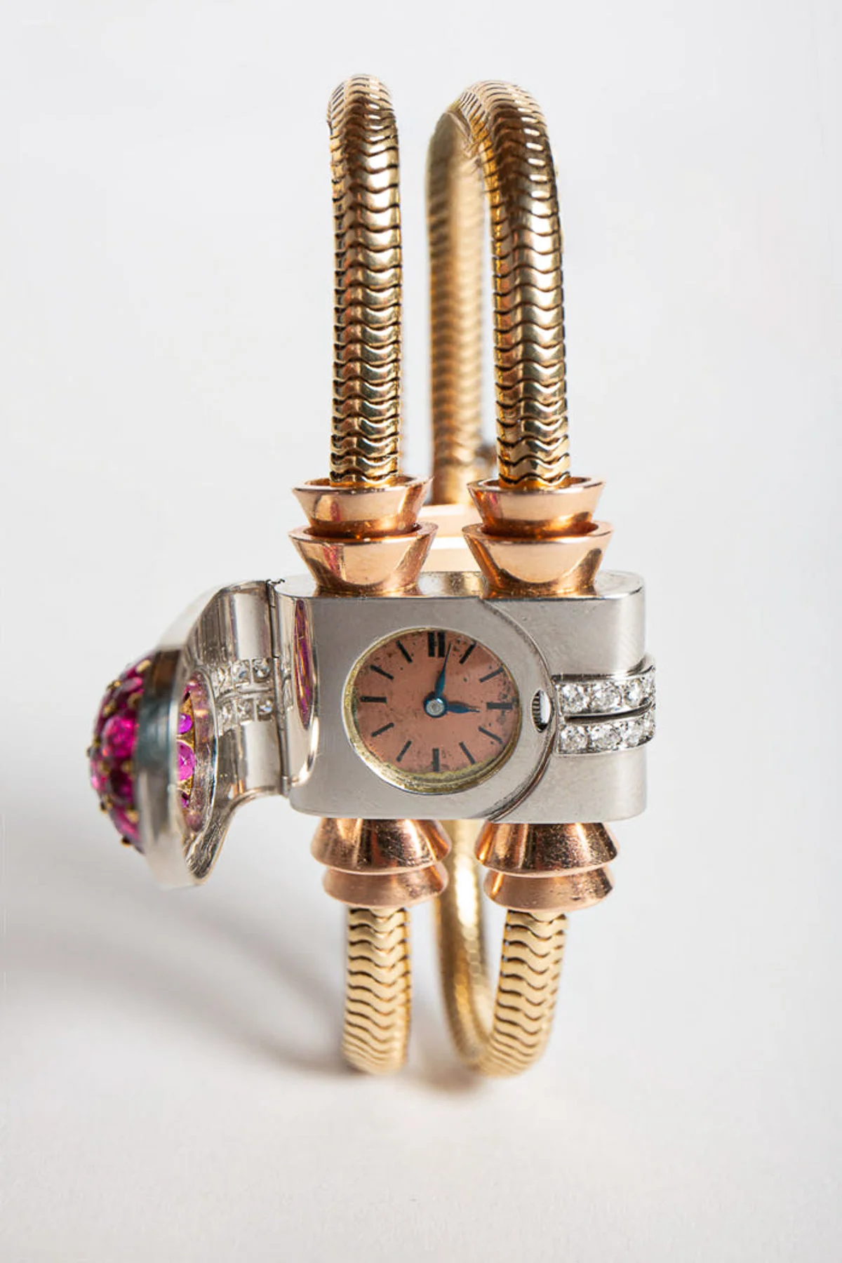 MAXFIELD PRIVATE COLLECTION | 1940'S RUBY & DIAMOND WATCH - Image 5
