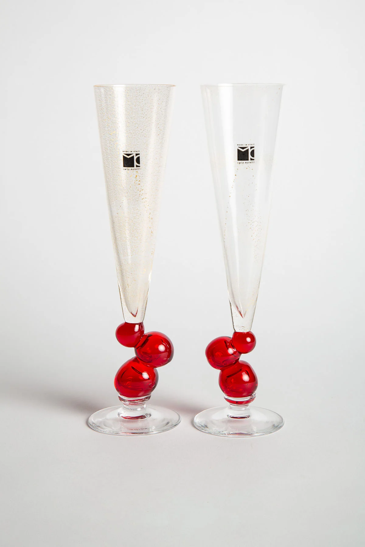 MAXFIELD PRIVATE COLLECTION | 1995 CARLO MORETTI ORO FLUTES, SET OF TWO - Image 2