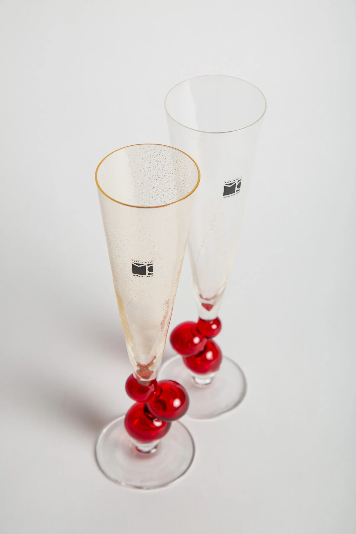 MAXFIELD PRIVATE COLLECTION | 1995 CARLO MORETTI ORO FLUTES, SET OF TWO - Image 3