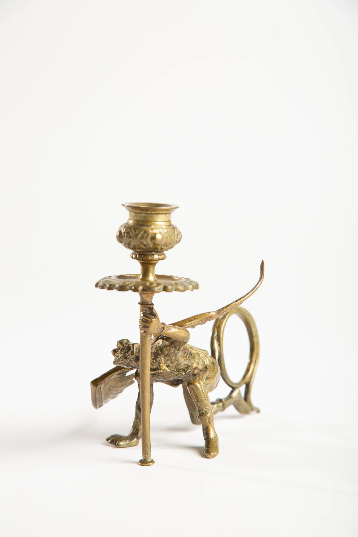 MAXFIELD PRIVATE COLLECTION | 19TH CENTURY BRONZE DEVIL CANDLESTICK - Image 2