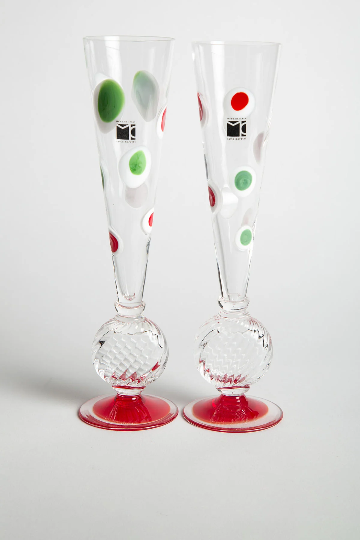 MAXFIELD PRIVATE COLLECTION | 2014 CARLO MORETTI GLASS FLUTES, SET OF TWO - Image 2