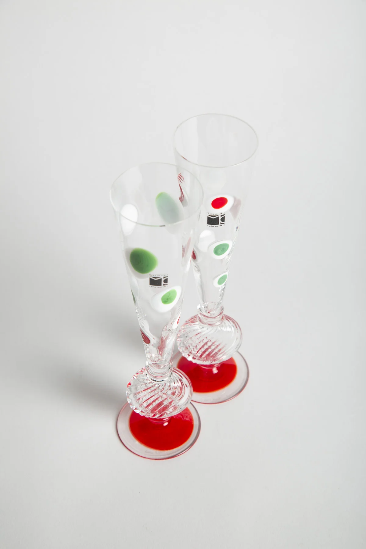 MAXFIELD PRIVATE COLLECTION | 2014 CARLO MORETTI GLASS FLUTES, SET OF TWO - Image 3
