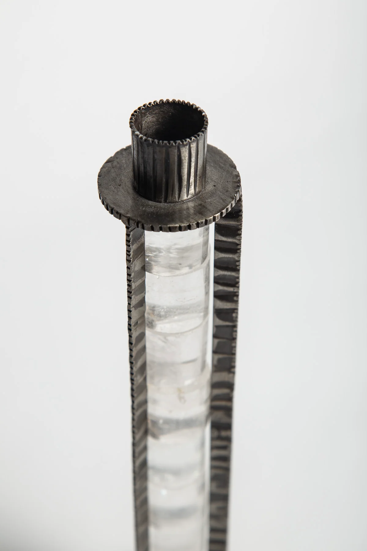 MAXFIELD PRIVATE COLLECTION | 9 ELEMENT CRYSTAL CANDLESTICKS, SET OF 2 - Image 4