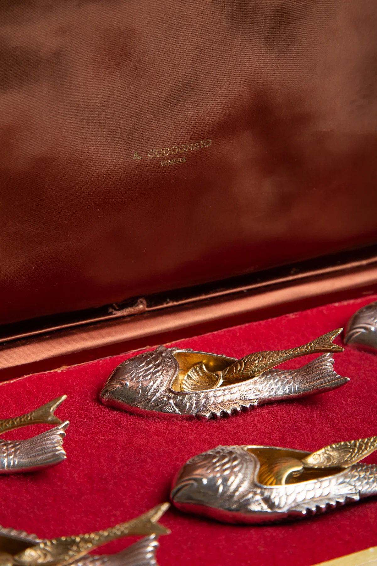 MAXFIELD PRIVATE COLLECTION | 1940'S ATTILIO CODOGNATO SET OF 12 VENETIAN SILVER SALT CELLARS - Image 2