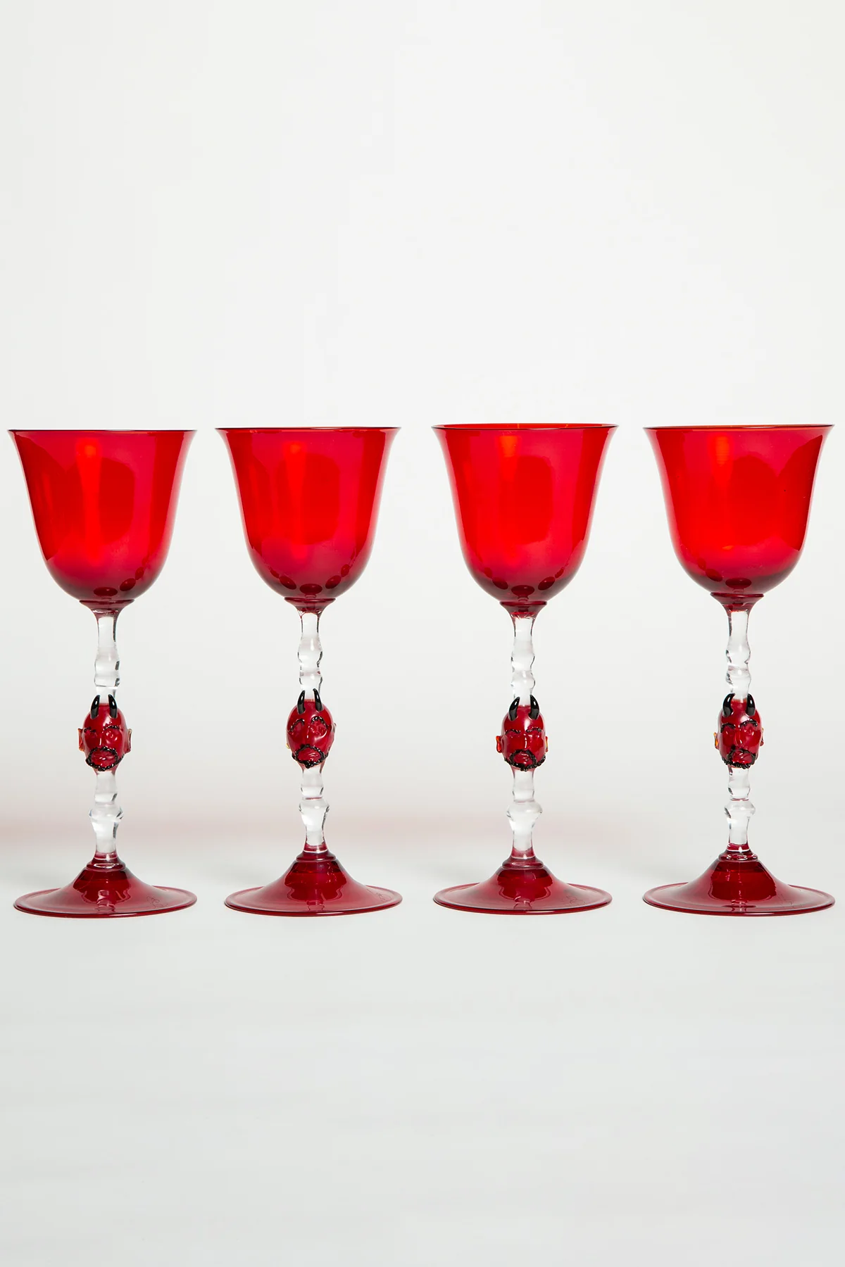 MAXFIELD PRIVATE COLLECTION | SET 4 DEVIL WINE GLASSES - Image 4