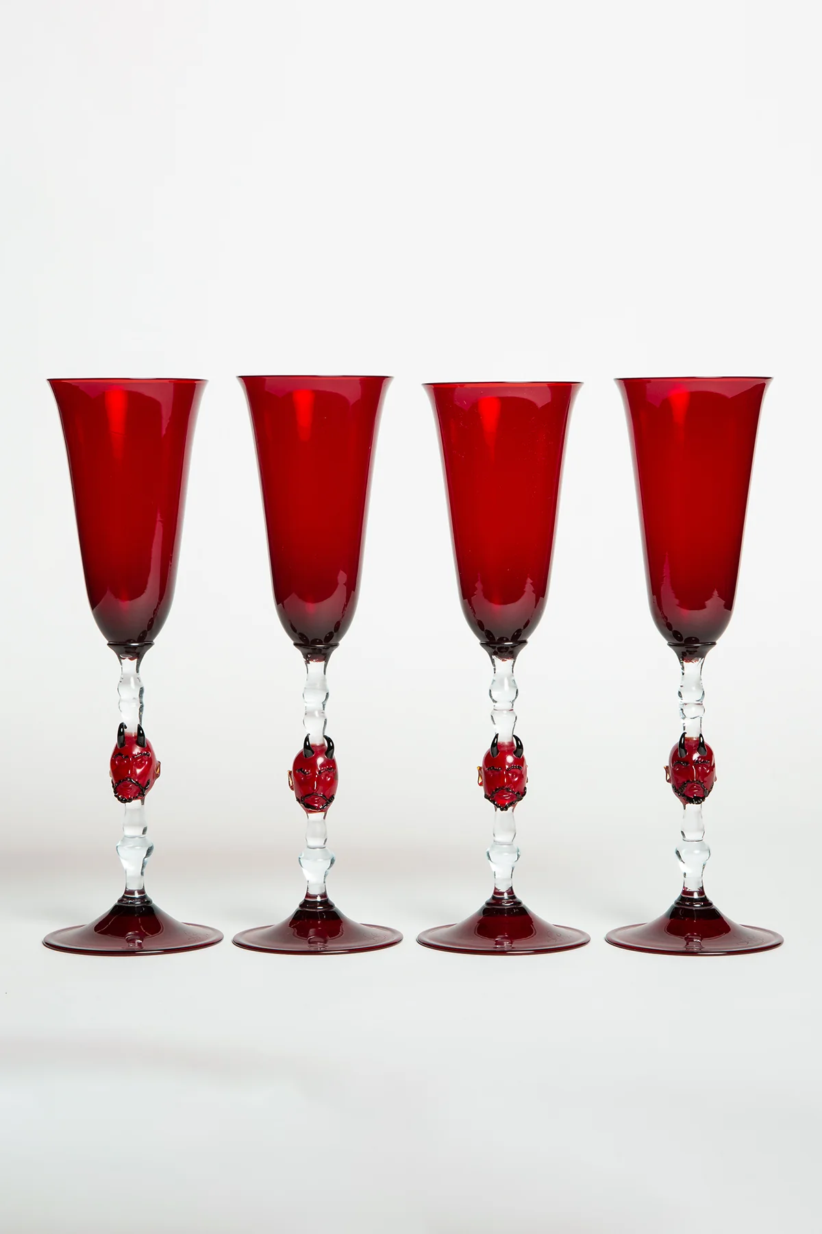 MAXFIELD PRIVATE COLLECTION | SET OF 4 DEVIL CHAMPAGNE GLASSES - Image 6