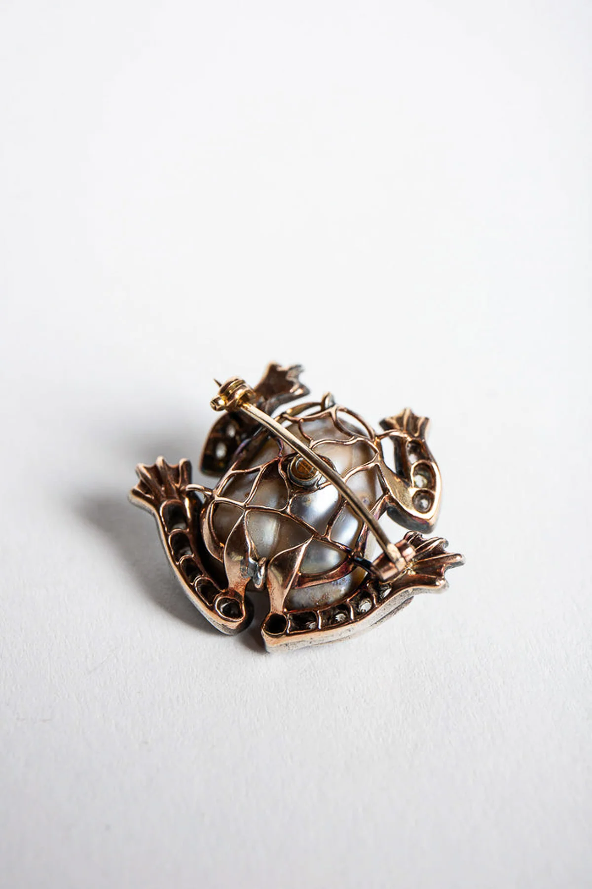 MAXFIELD PRIVATE COLLECTION | VINTAGE ABALONE SHELL FROG BROOCH - Image 4