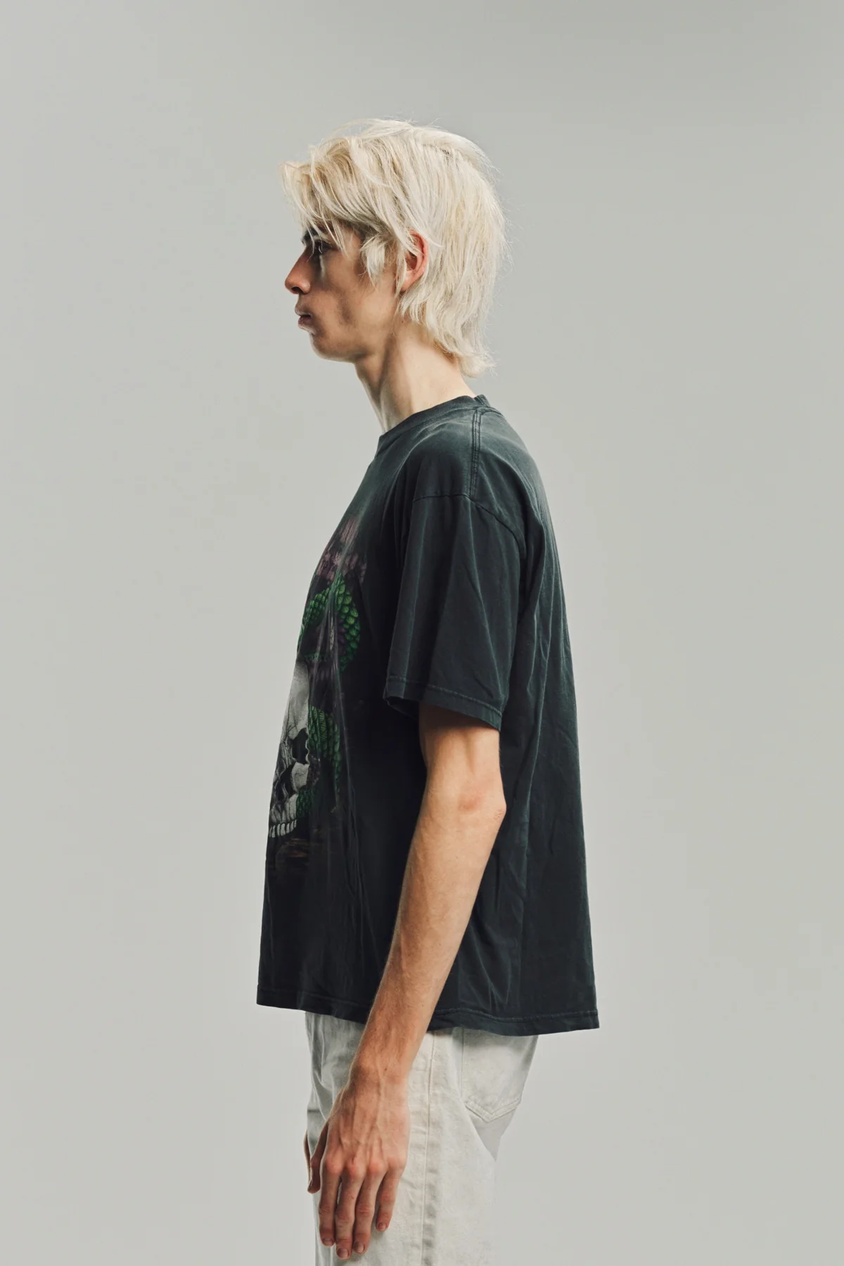 MAXFIELD VINTAGE | 1990S AMERICAN THUNDER SKULL & SNAKE TEE - Image 2
