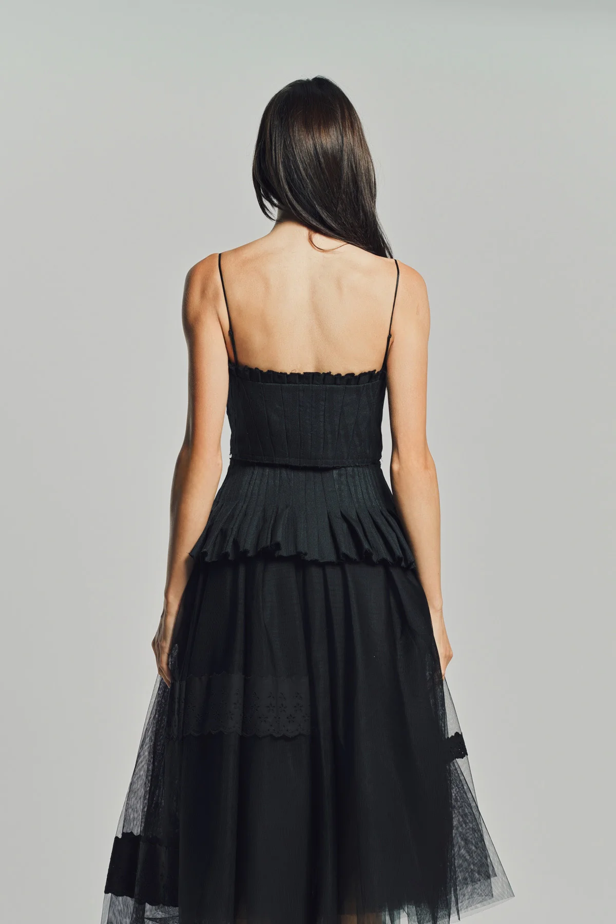 MERUERT TOLEGEN | JACQUARD ACCORDION PLEATED BUSTIER - Image 5