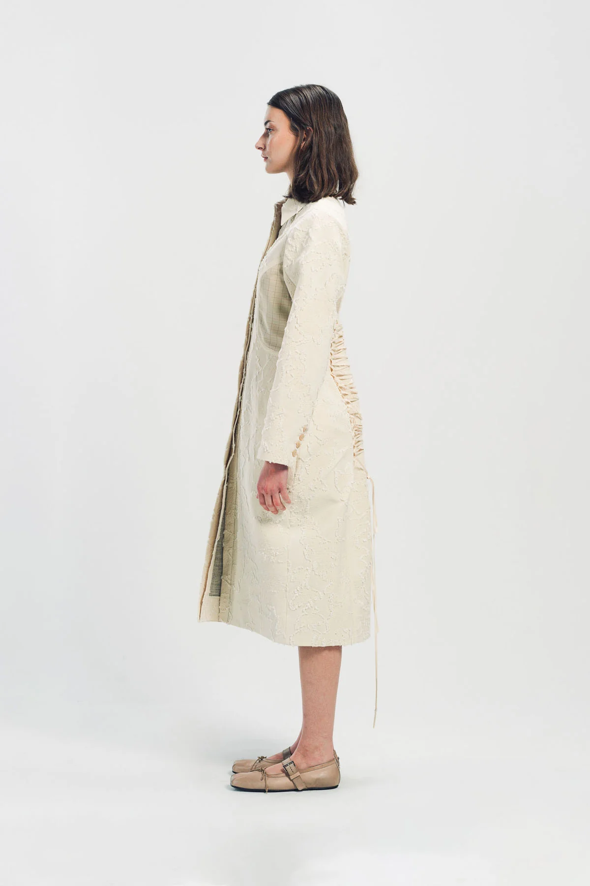 MERUERT TOLEGEN | JACQUARD COCOON COAT - Image 3