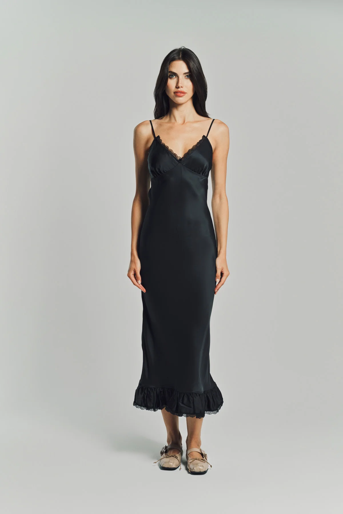 MERUERT TOLEGEN | LIQUID TRIM SLIP DRESS - Image 2