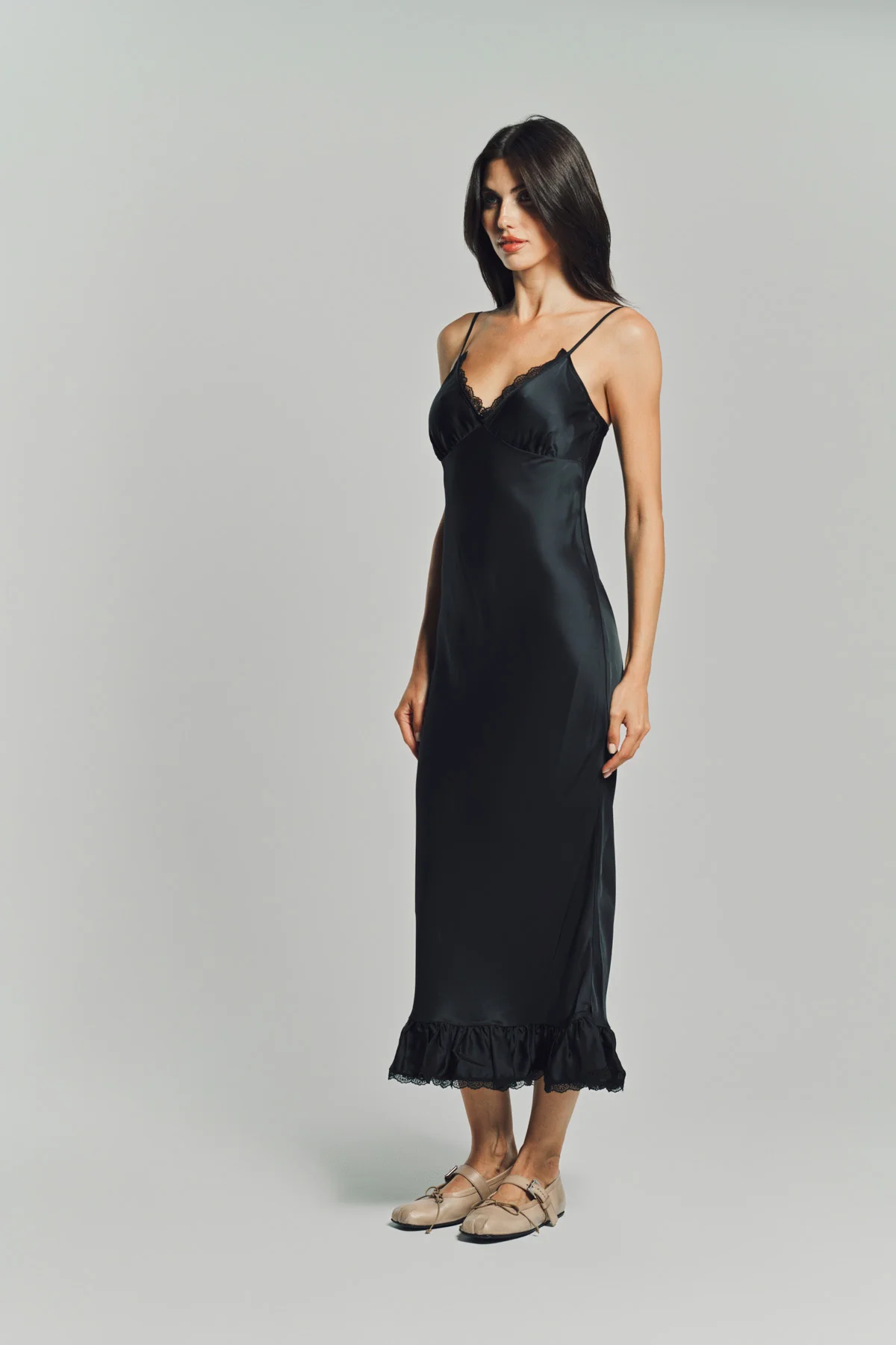 MERUERT TOLEGEN | LIQUID TRIM SLIP DRESS - Image 3