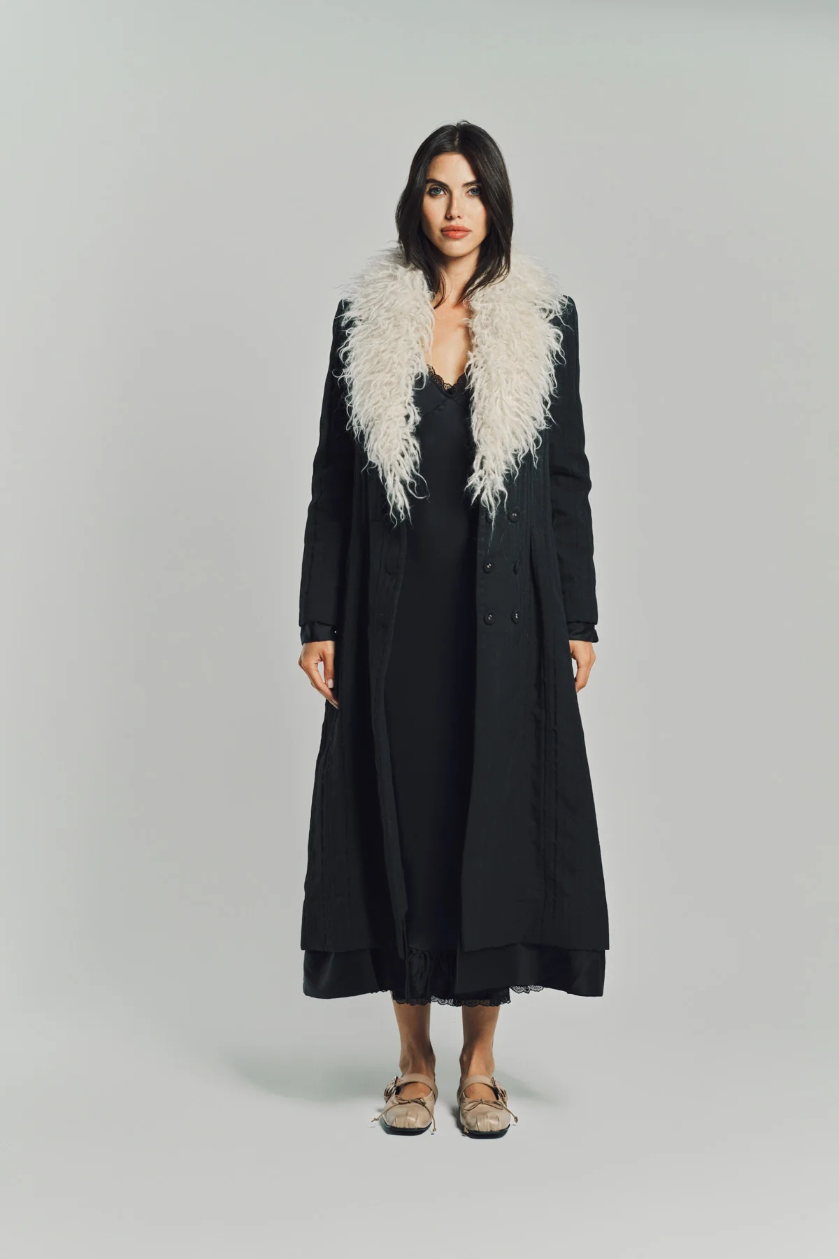 MERUERT TOLEGEN | YARN COLLAR JACQUARD COAT - Image 2