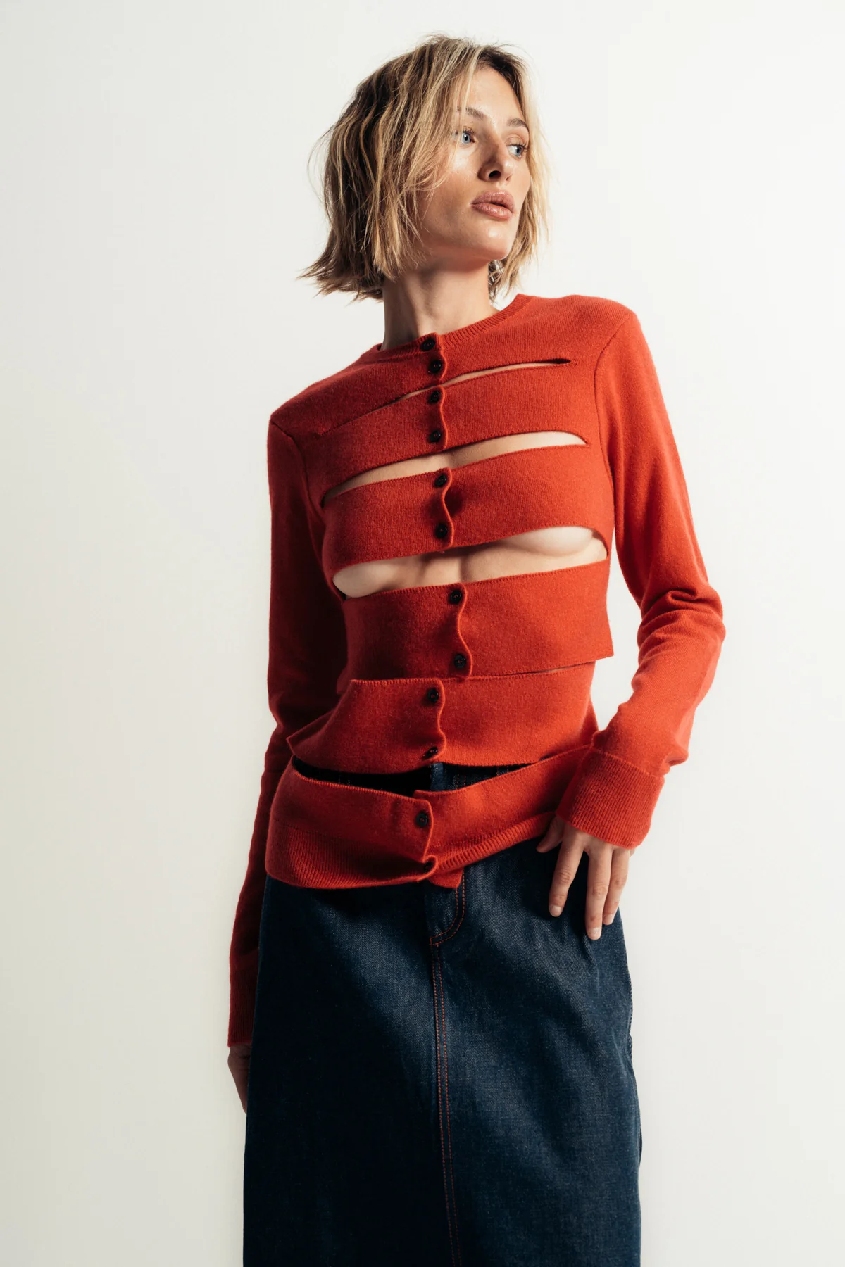 MERYLL ROGGE | CUT-OUT CARDIGAN - Image 5