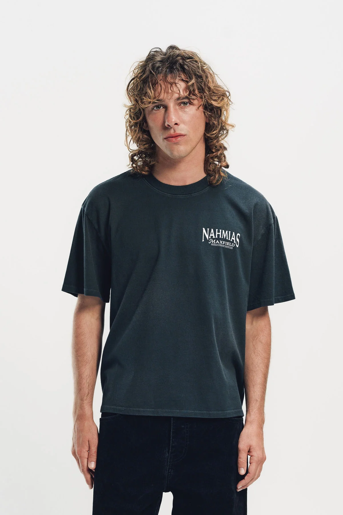 NAHMIAS | BLACK MAXFIELD CRAFT SUPPLIER T-SHIRT - Image 3
