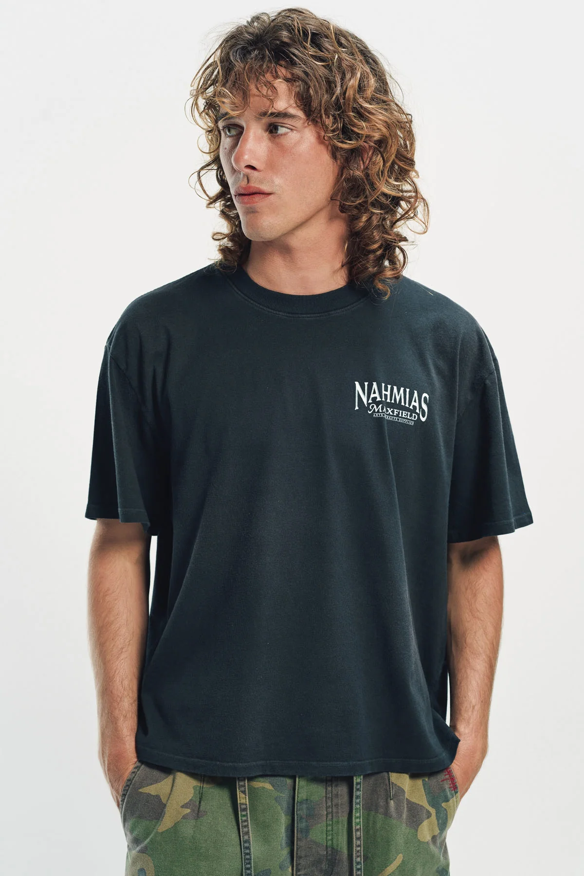 NAHMIAS | BLACK MAXFIELD CRAFT SUPPLIER T-SHIRT - Image 5