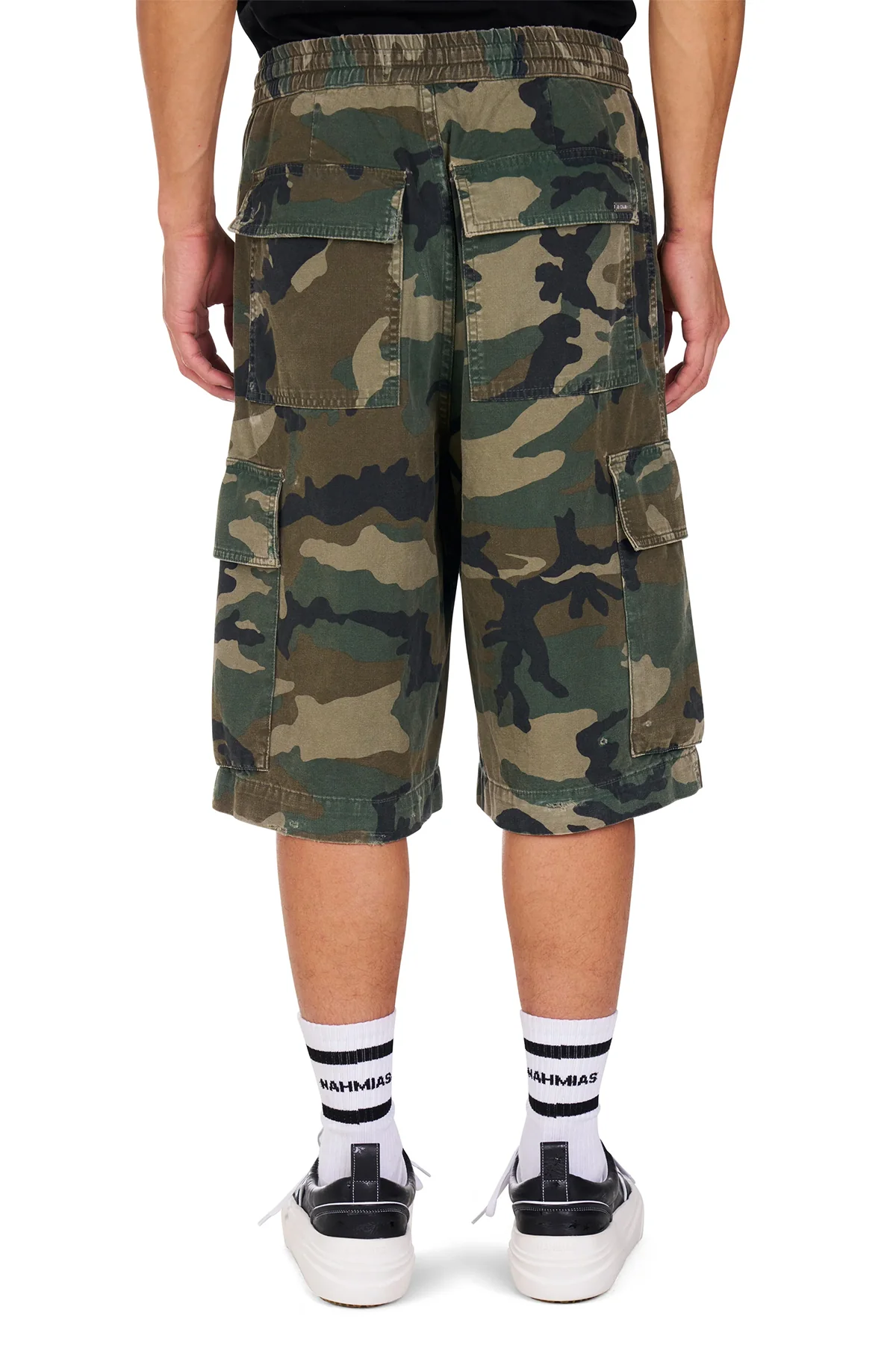 NAHMIAS | CAMO PLEATED CARGO SHORTS - Image 3