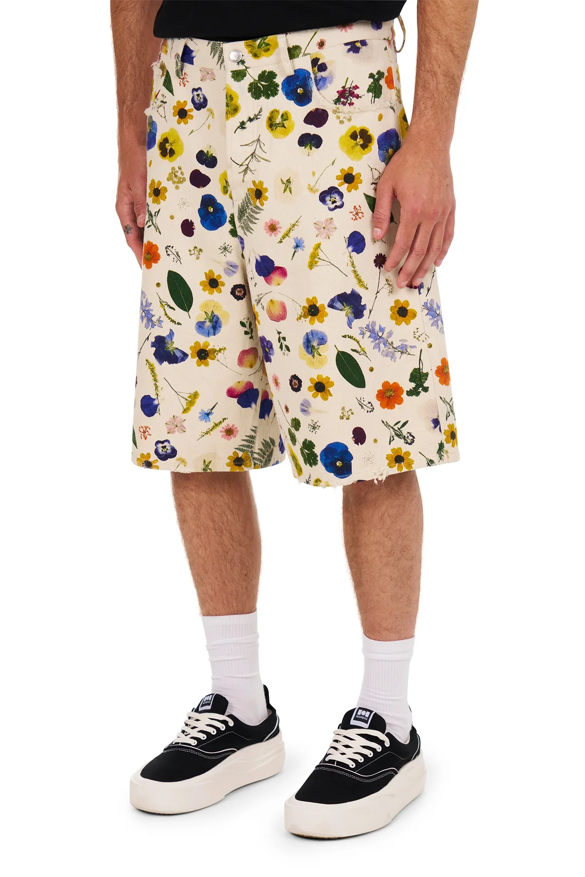NAHMIAS | FLORAL BAGGY 5-POCKET SHORTS - Image 2