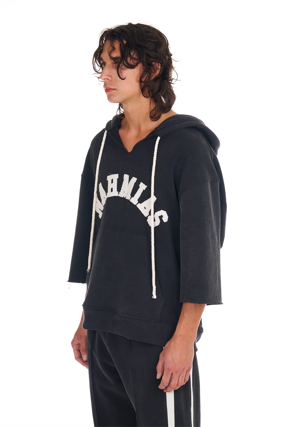 NAHMIAS | LOGO CUT OFF HOODIE - Image 2