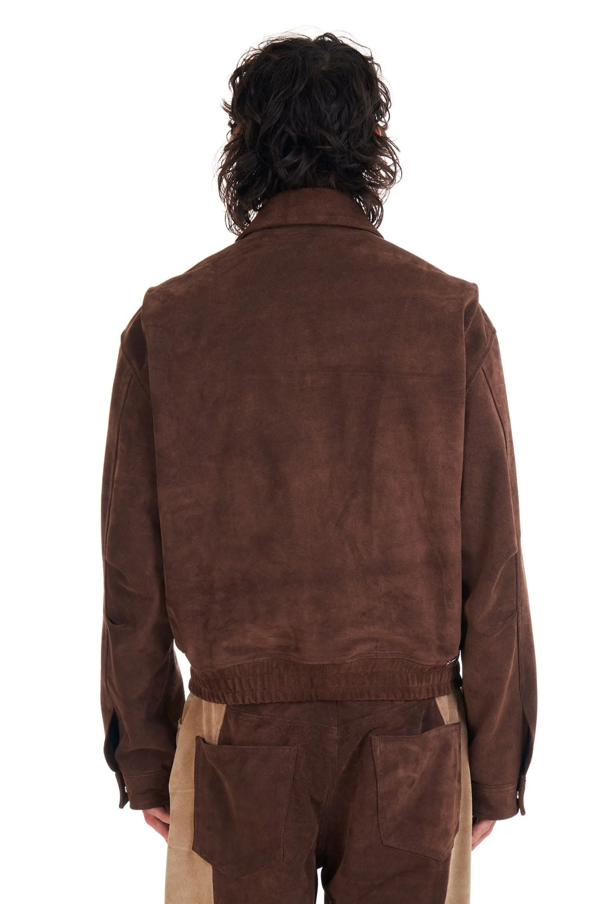 NAHMIAS | SUEDE PATCHED PLEATED JACKET - Image 3
