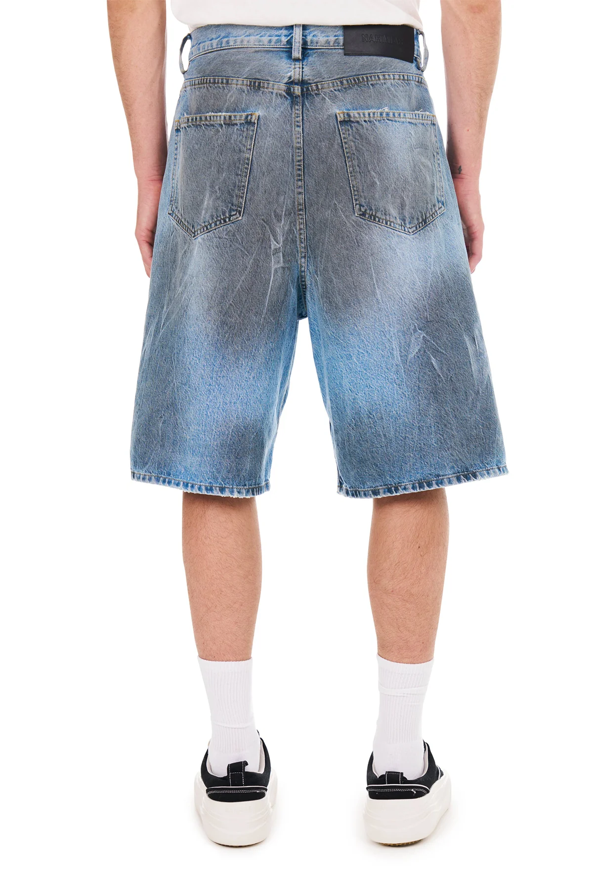 NAHMIAS | THRASHED BAGGY 5-POCKET SHORTS - Image 3