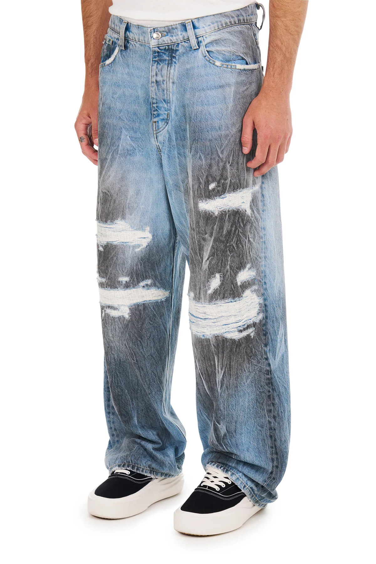 NAHMIAS | THRASHED BAGGY JEANS - Image 2