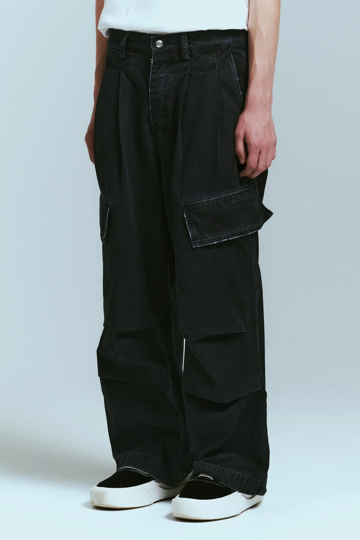 NAHMIAS | WASHED OVERSIZED CARGO PANTS - Image 2