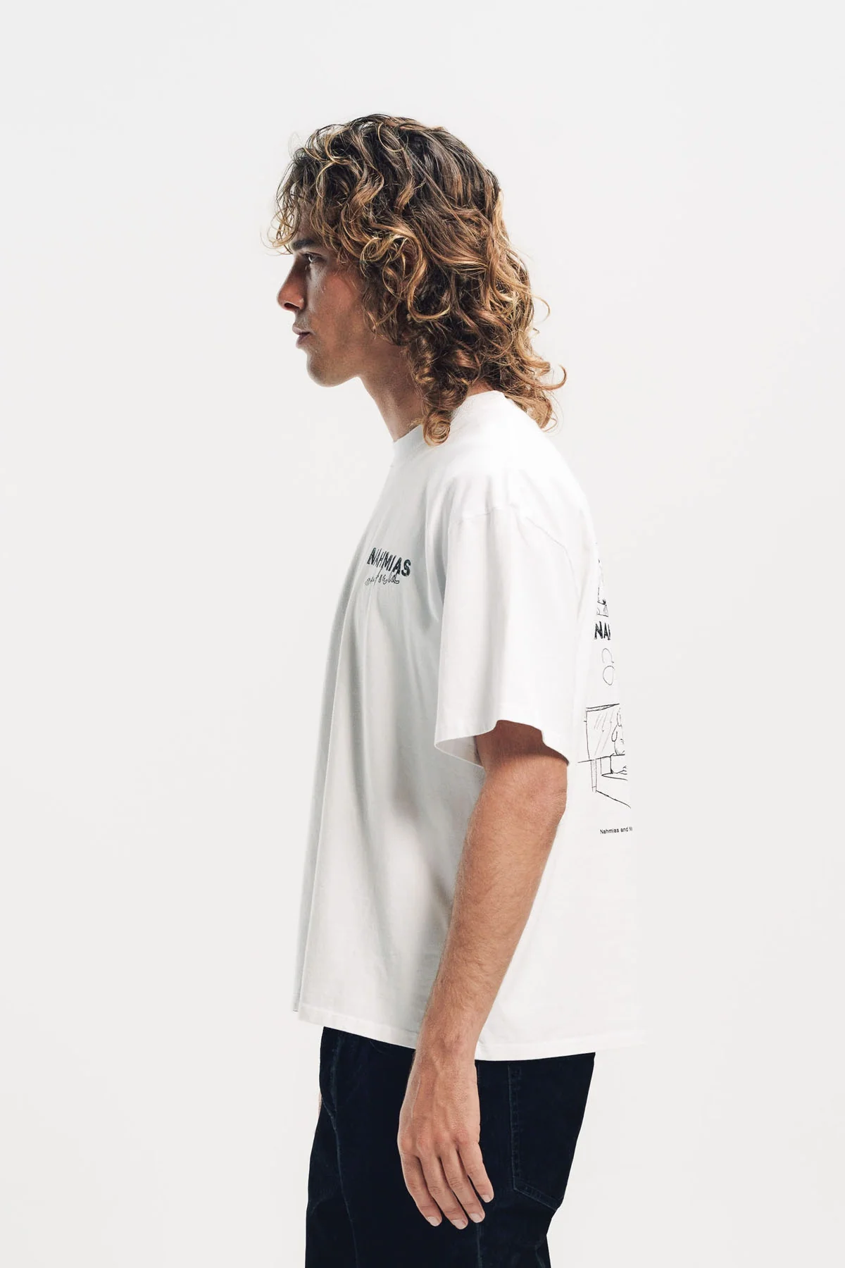 NAHMIAS | WHITE MAXFIELD CRAFT SUPPLIER T-SHIRT - Image 4