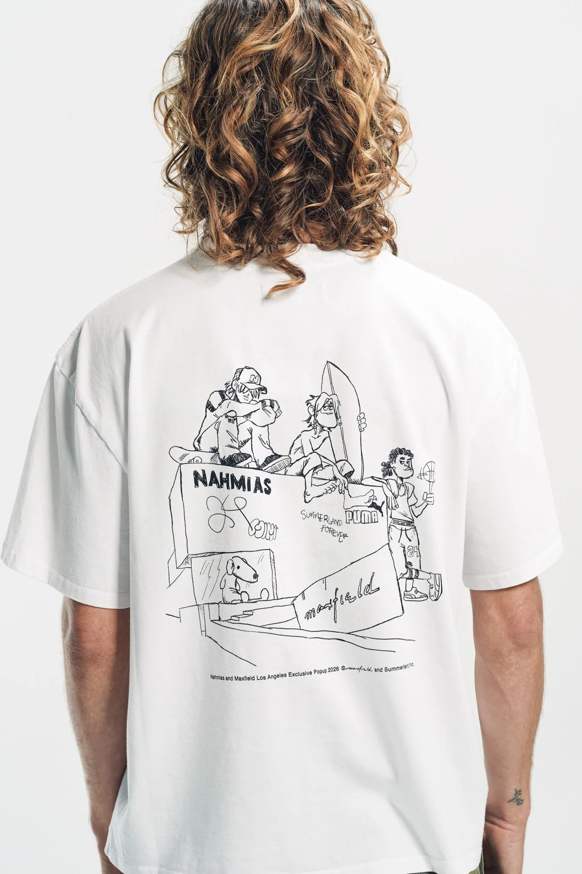 NAHMIAS | WHITE MAXFIELD CRAFT SUPPLIER T-SHIRT - Image 5