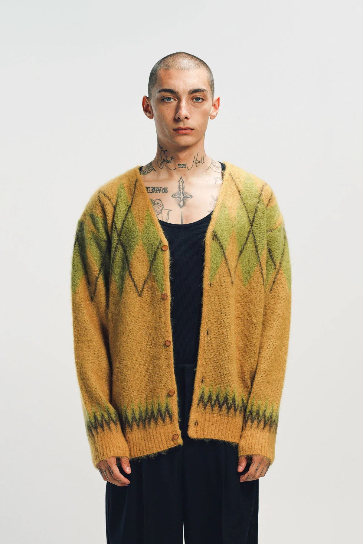 NEEDLES | ARGYLE MOHAIR CARDIGAN - Image 2