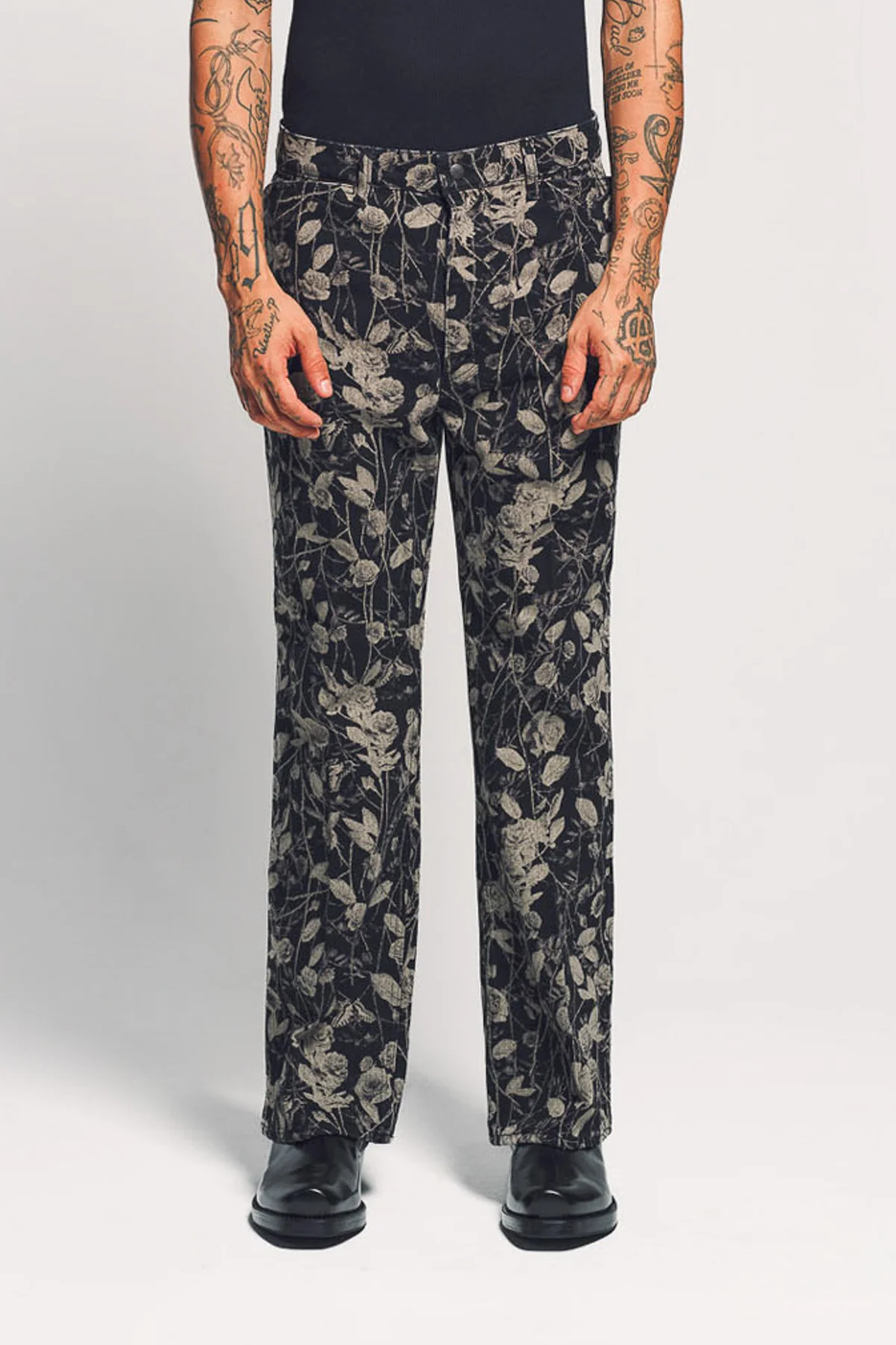 NEEDLES | ROSE PRINT BOOT-CUT JEANS - Image 2