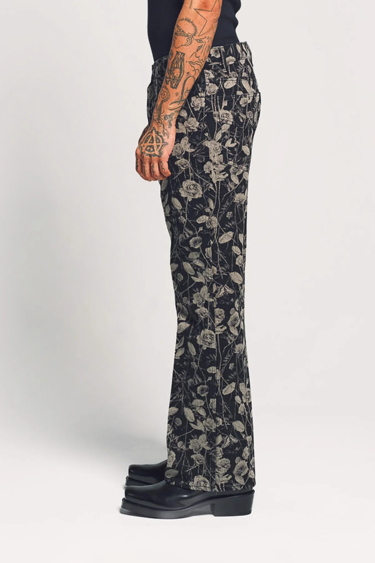 NEEDLES | ROSE PRINT BOOT-CUT JEANS - Image 3