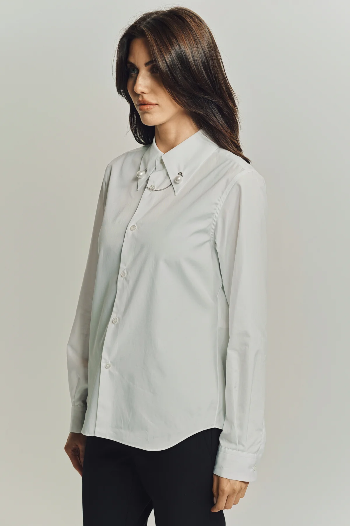 NOIR KEI NINOMIYA | COTTON BROAD LONG SLEEVE SHRT - Image 4