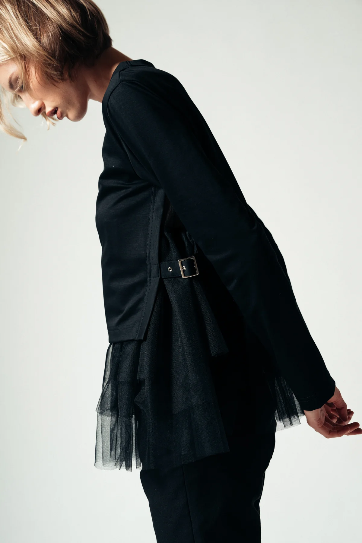 NOIR KEI NINOMIYA | PONTE LONG SLEEVE TOP - Image 4