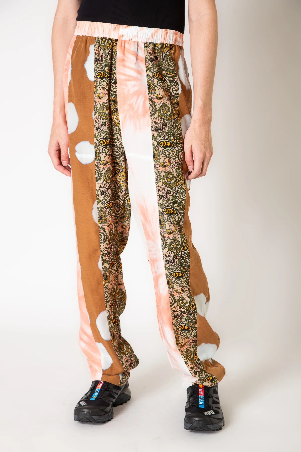 NOMARHYTHM TEXTILE | MUTED TONES PATCHWORK PANTS