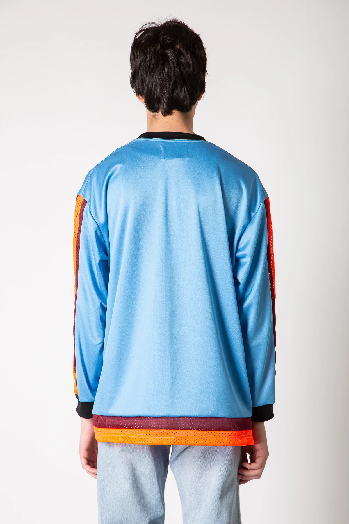 NOMARHYTHM TEXTILE | STRIPE LONG SLEEVE MESH TEE - Image 4