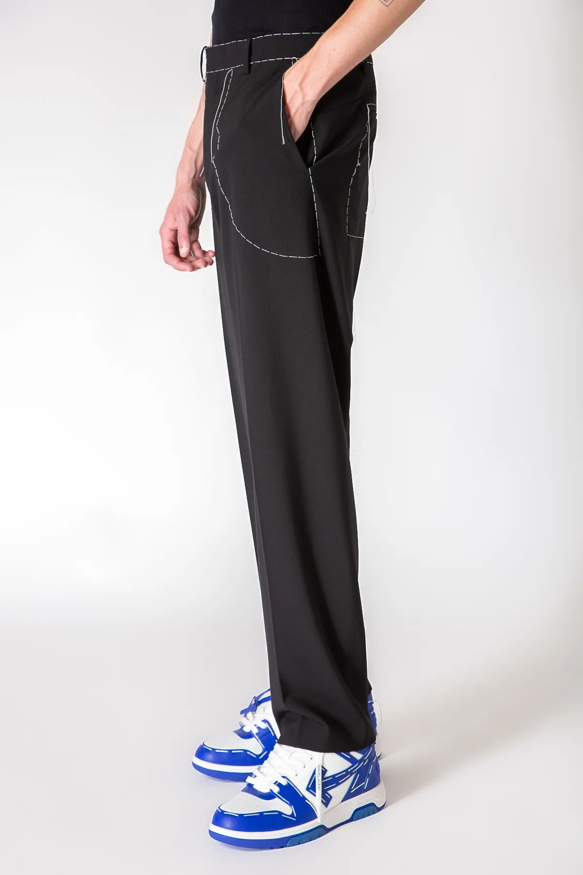OFF-WHITE | STITCH ZIP TROUSERS - Image 3
