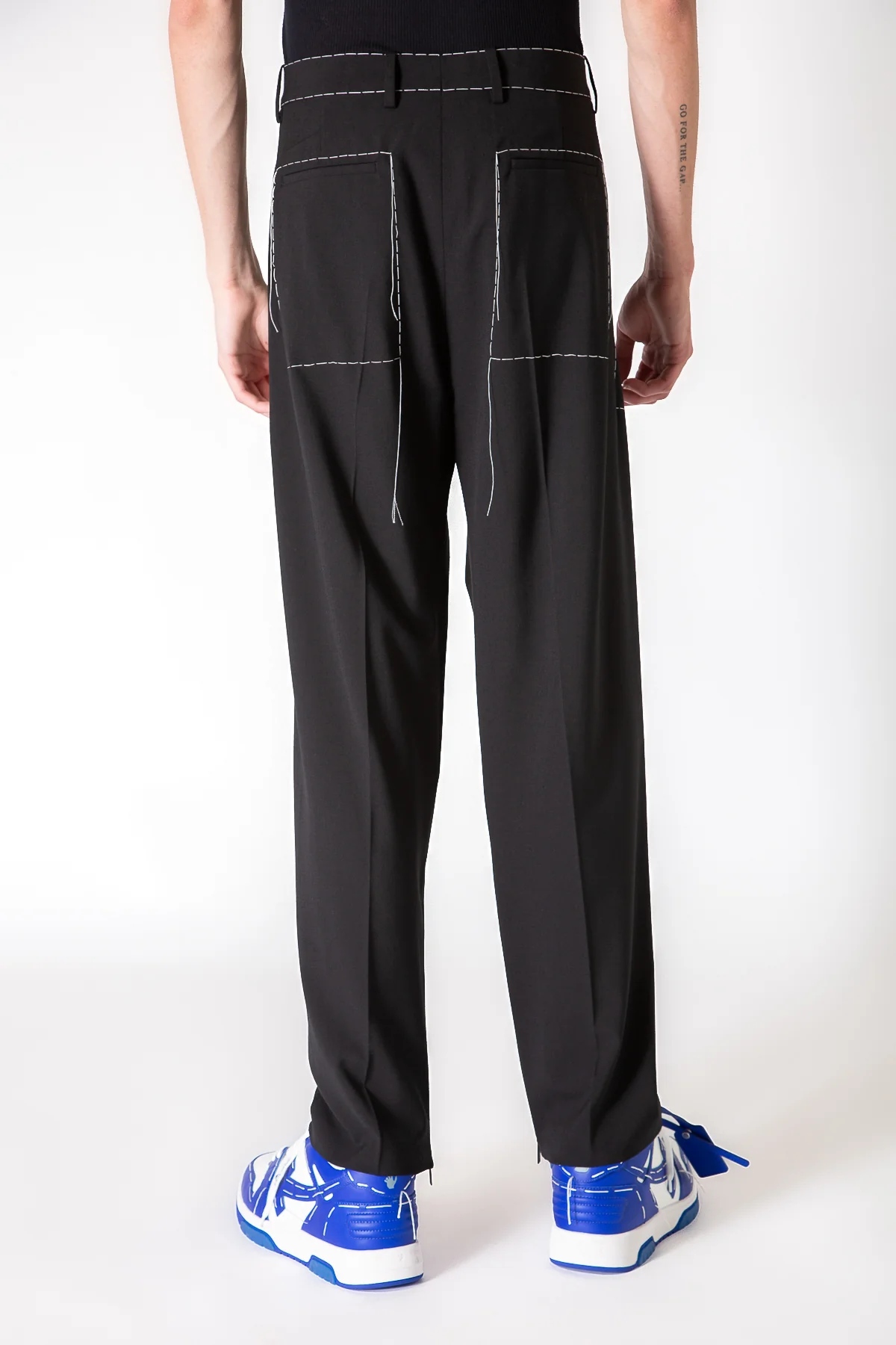 OFF-WHITE | STITCH ZIP TROUSERS - Image 4