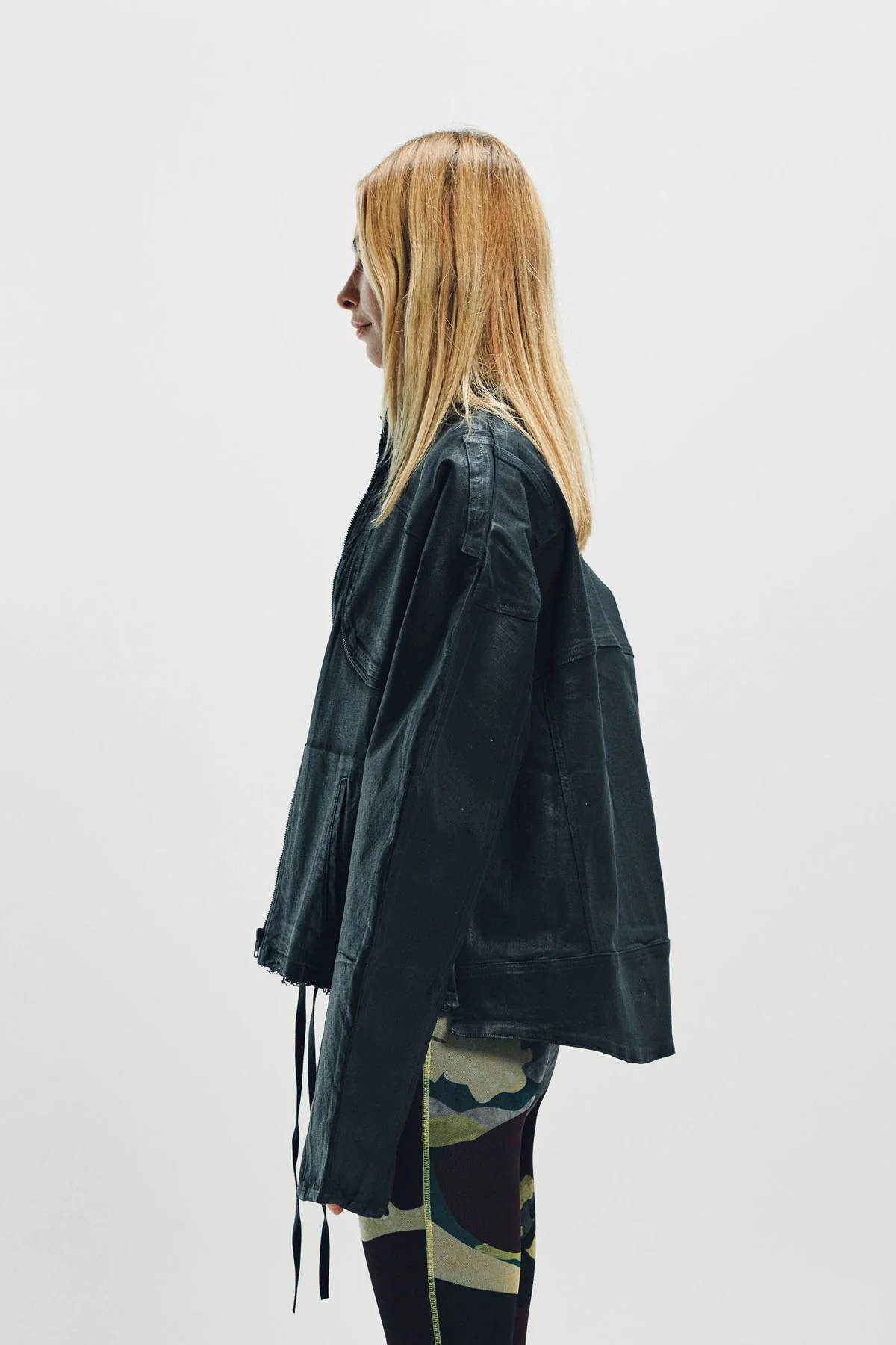 OTTOLINGER | GLAZED DENIM ZIP JACKET - Image 3