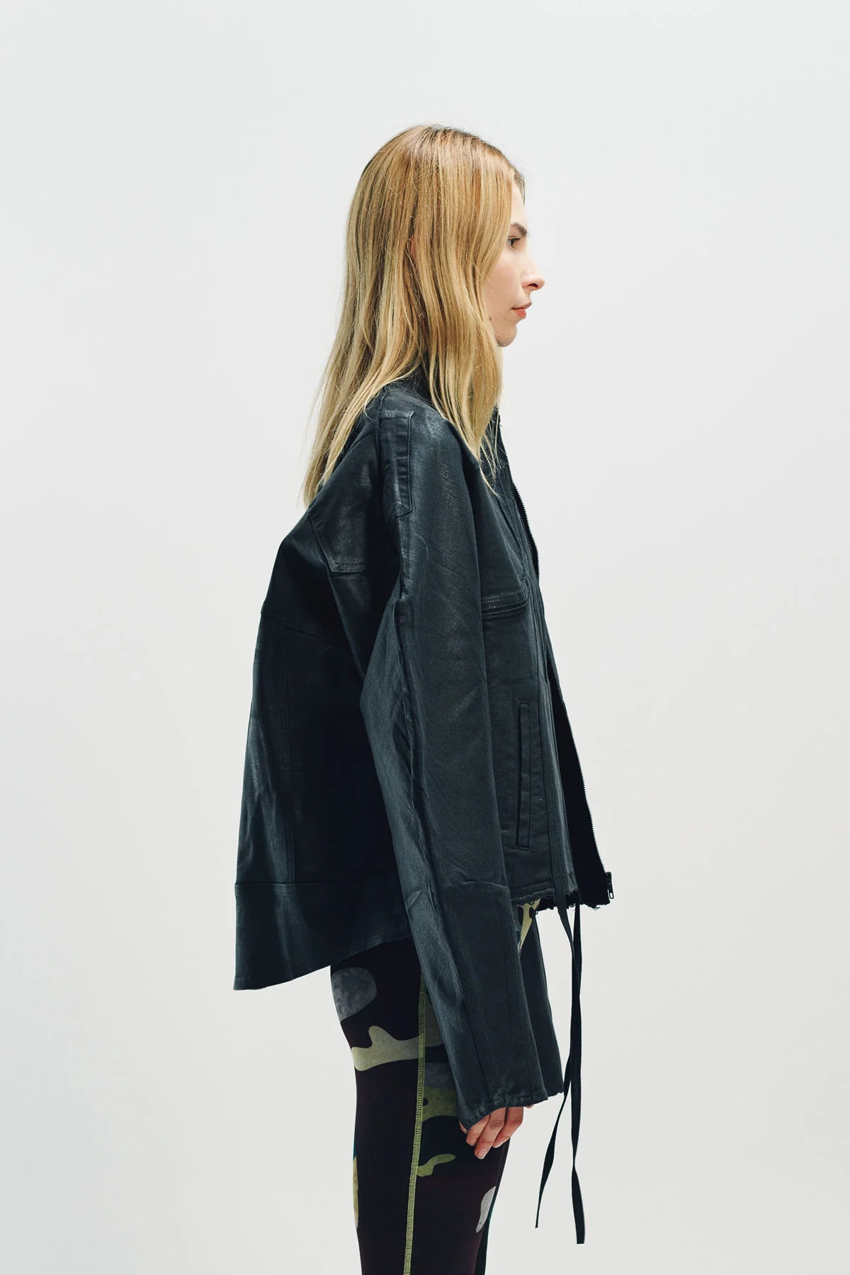 OTTOLINGER | GLAZED DENIM ZIP JACKET - Image 5