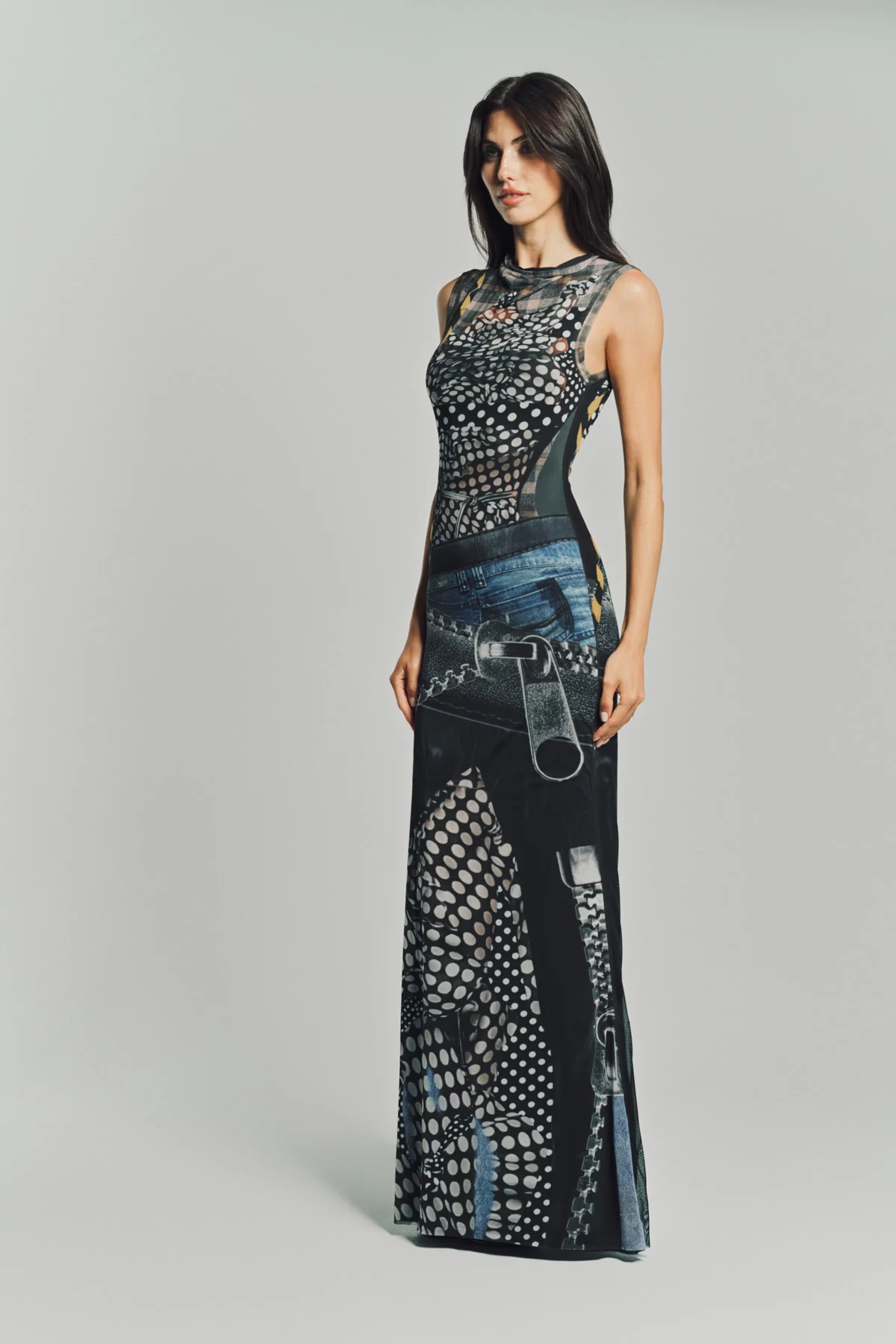 OTTOLINGER | POLKA DOT MESH MAXI DRESS - Image 3