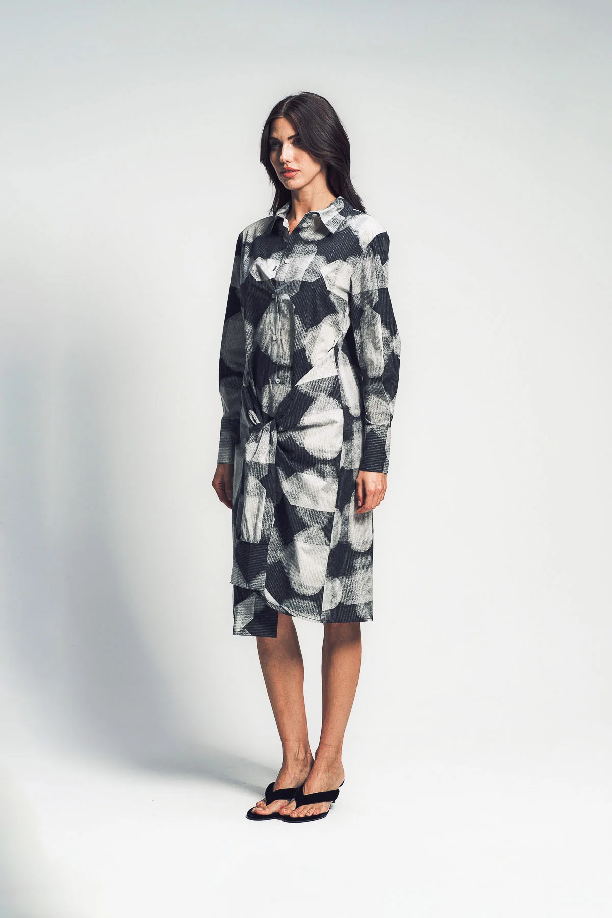 PAULA CANOVAS DEL VAS | DOUBLE SLEEVE 2-WAY SHIRT DRESS - Image 3