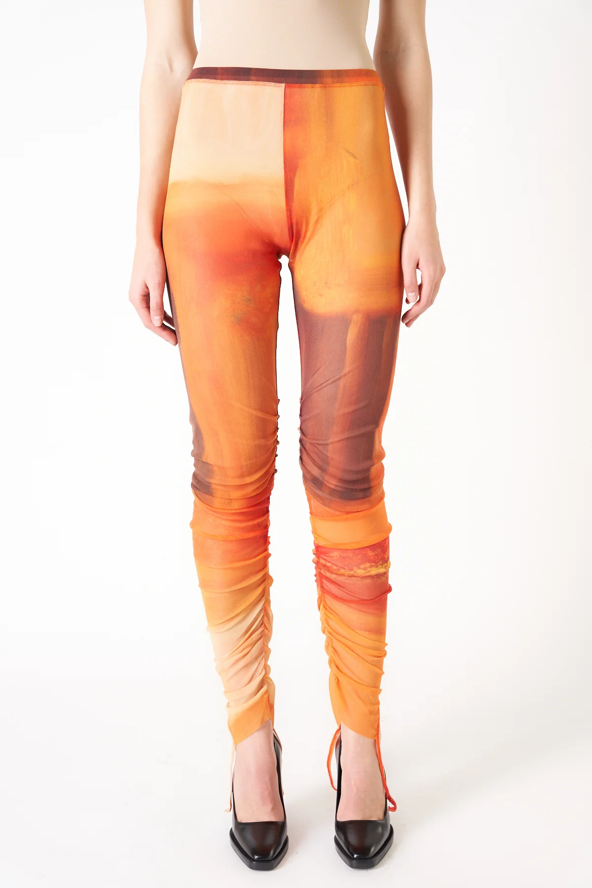 PAULA CANOVAS DEL VAS | ORANGE MESH LEGGINGS - Image 2